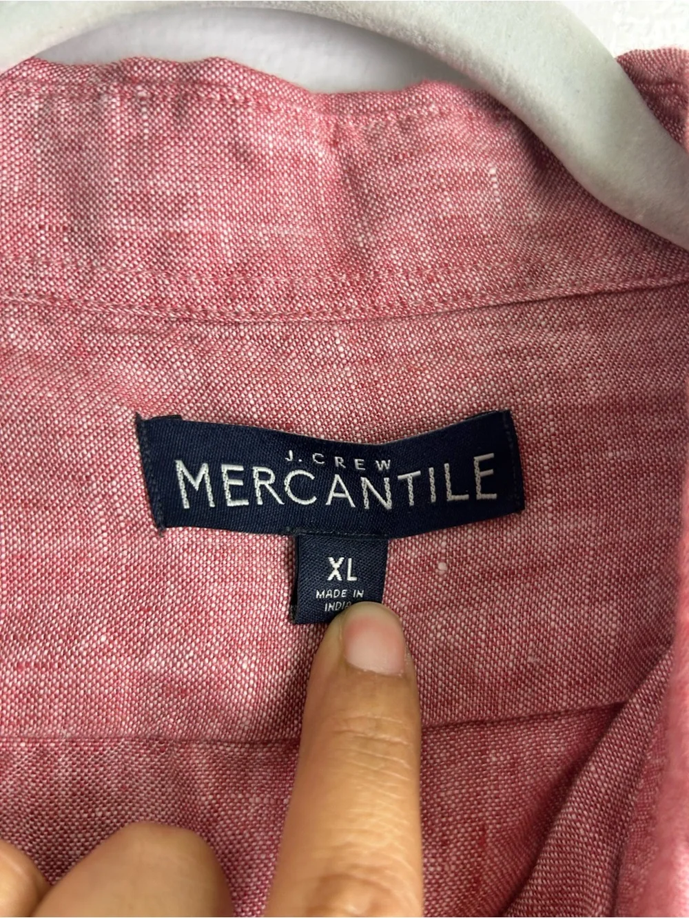 J.Crew Mercantile 100% linen Men's Button-Down Shirt Dusty Pink Size XL